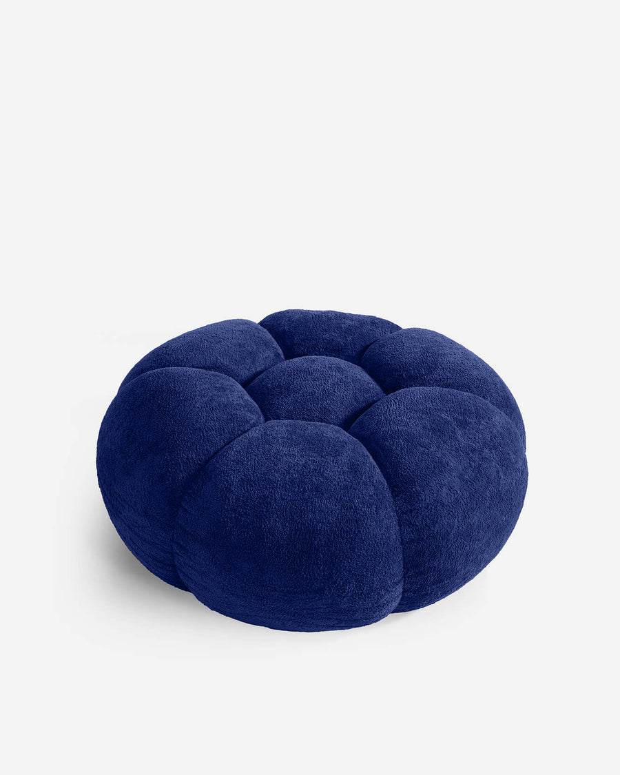 Ciel Chair Ottoman Set Dark Blue