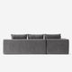 Cypress Modular Left-Side Chaise Sectional Sofa Dark Gray
