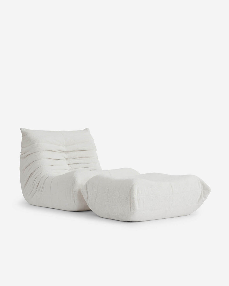 Sunday-Citizen_Furniture_Dakota-Single Chair Ottoman White