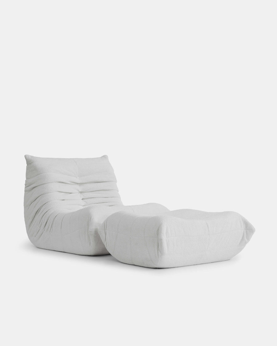 Dakota Chair + Ottoman Set
