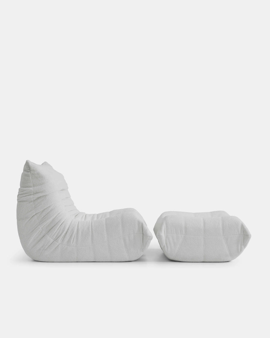 Dakota Chair + Ottoman Set