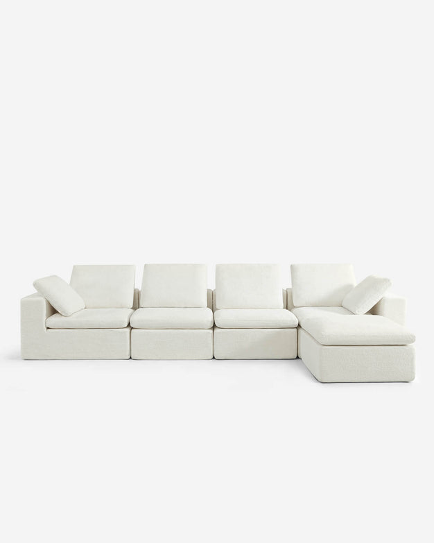 Hudson Modular Extended Sectional White
