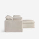Hudson Modular Two Seater + Ottoman Beige