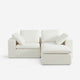 Hudson Modular Two Seater + Ottoman White
