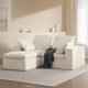 Hudson Modular Two Seater + Ottoman White