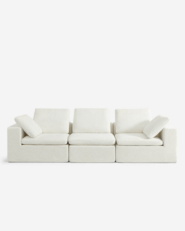 Hudson Modular Three Seater White