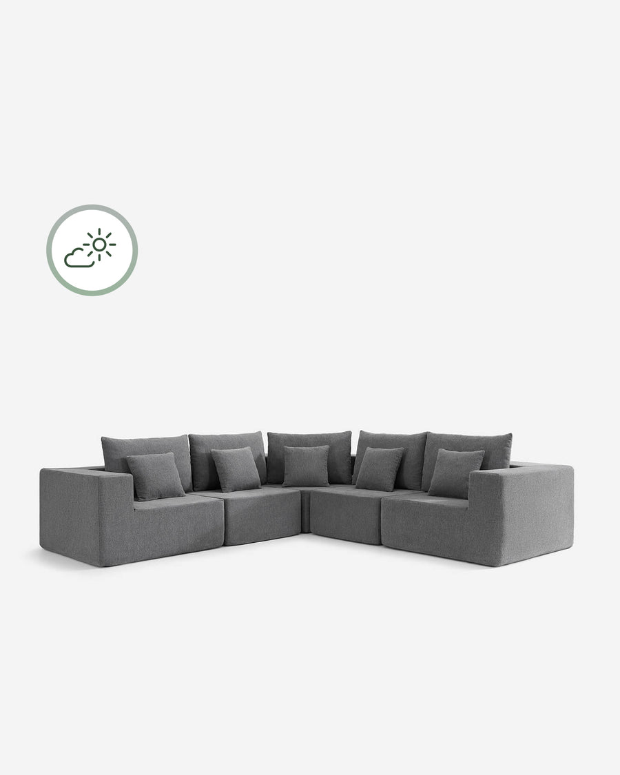Image of Kai Modular Outdoor L-Shaped Sectional Sofa