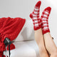 Braided Pom Pom Throw Rouge
