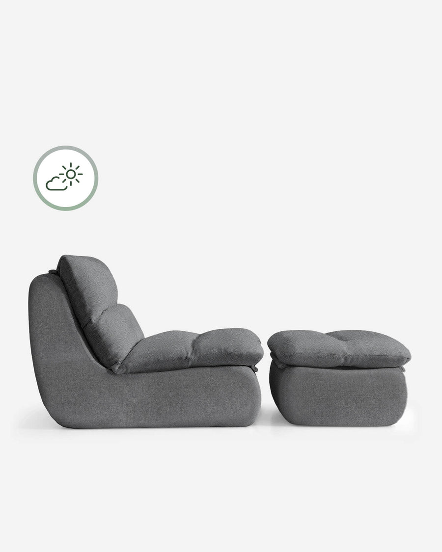 Image of Lennox Outdoor Chair + Ottoman Set