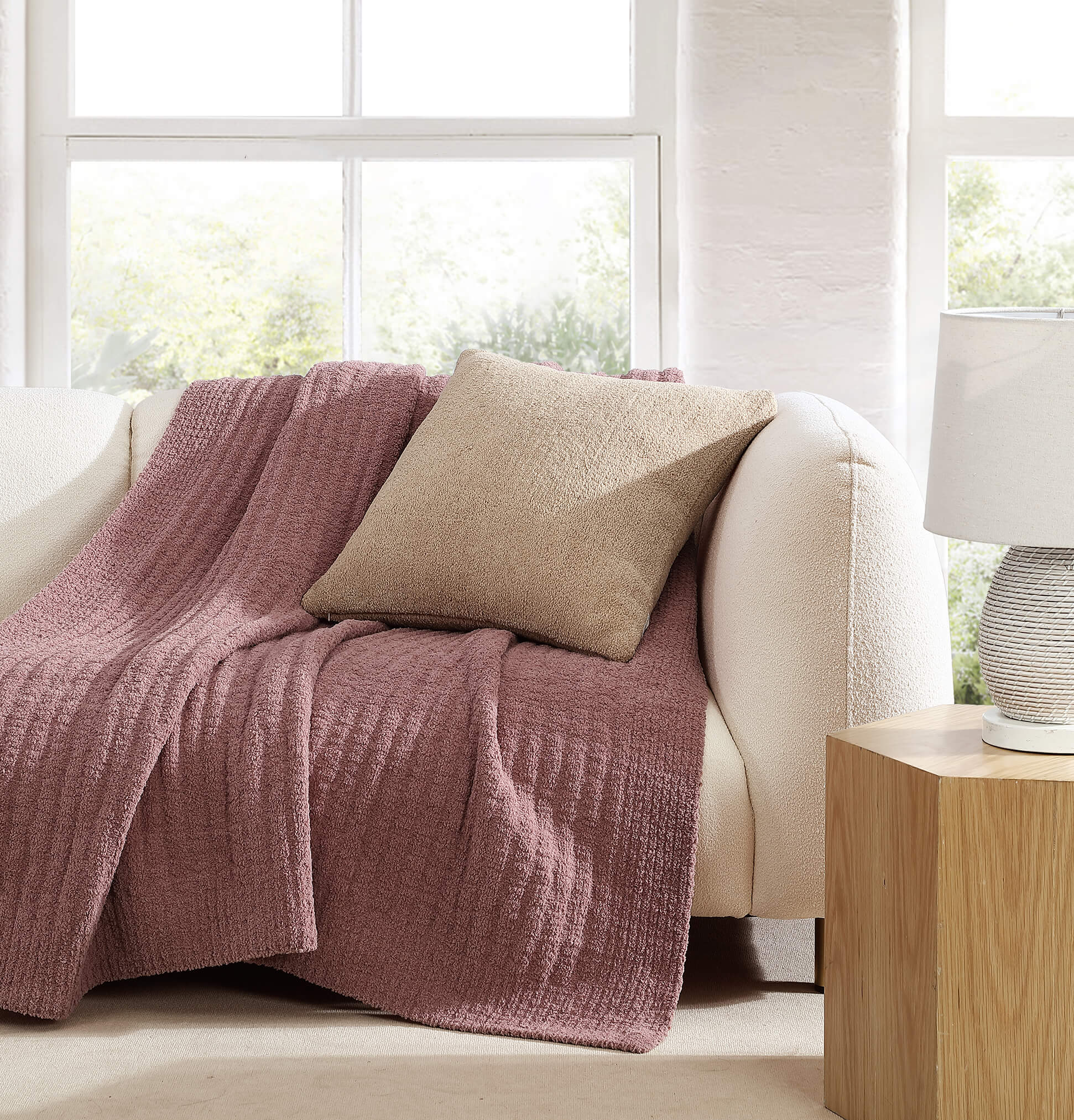 Blush and grey throw new arrivals