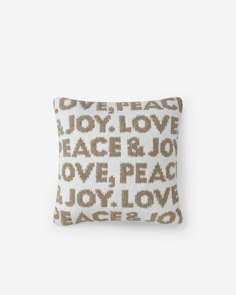 Love, Peace & Joy Throw Pillow Biscotti - Off White