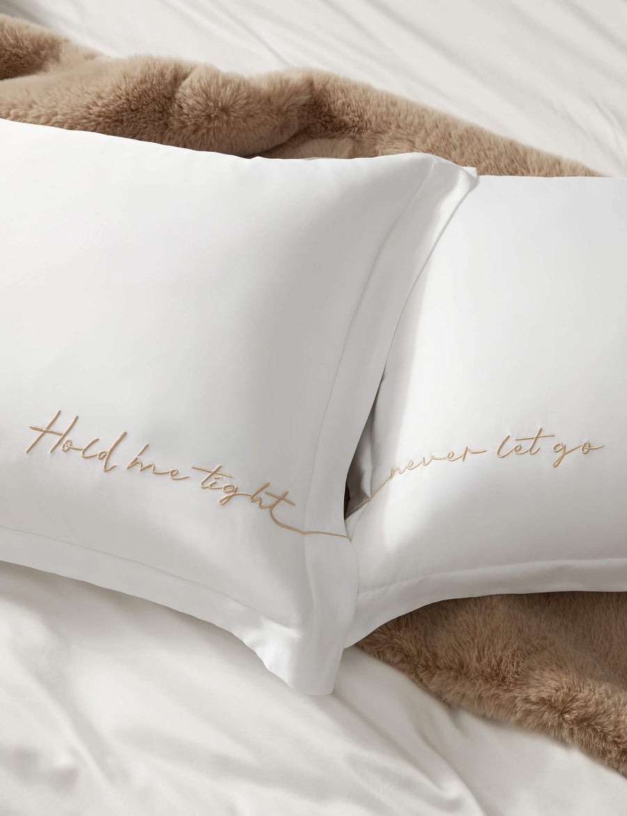 Sunday-Citizen_Lovely-Bamboo-Sham-Set White - Satin Chemise