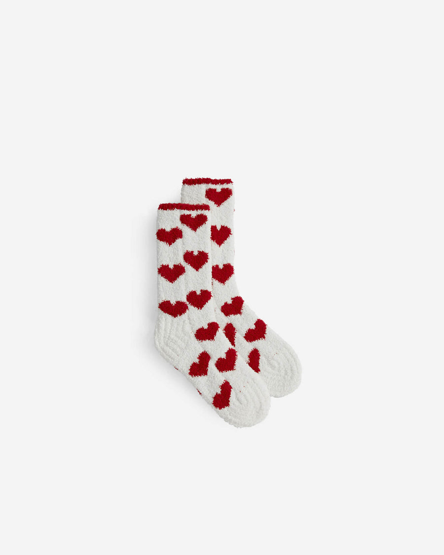 Sunday-Citizen_Lovely-Snug-Socks Off White - Red