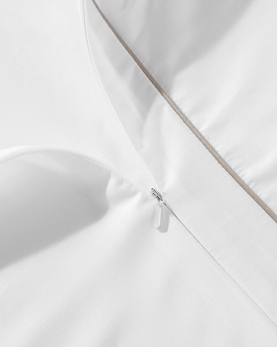 Sunday-Citizen_Luxe-Bamboo-Piping-Duvet-Cover_ White - Taupe
