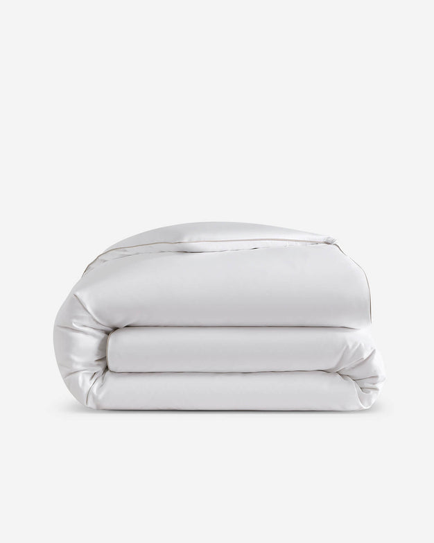 Sunday-Citizen_Luxe-Bamboo-Piping-Duvet-Cover_ White - Taupe White - Sandstone