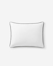 Luxe Bamboo Piping Sham Set White - Black