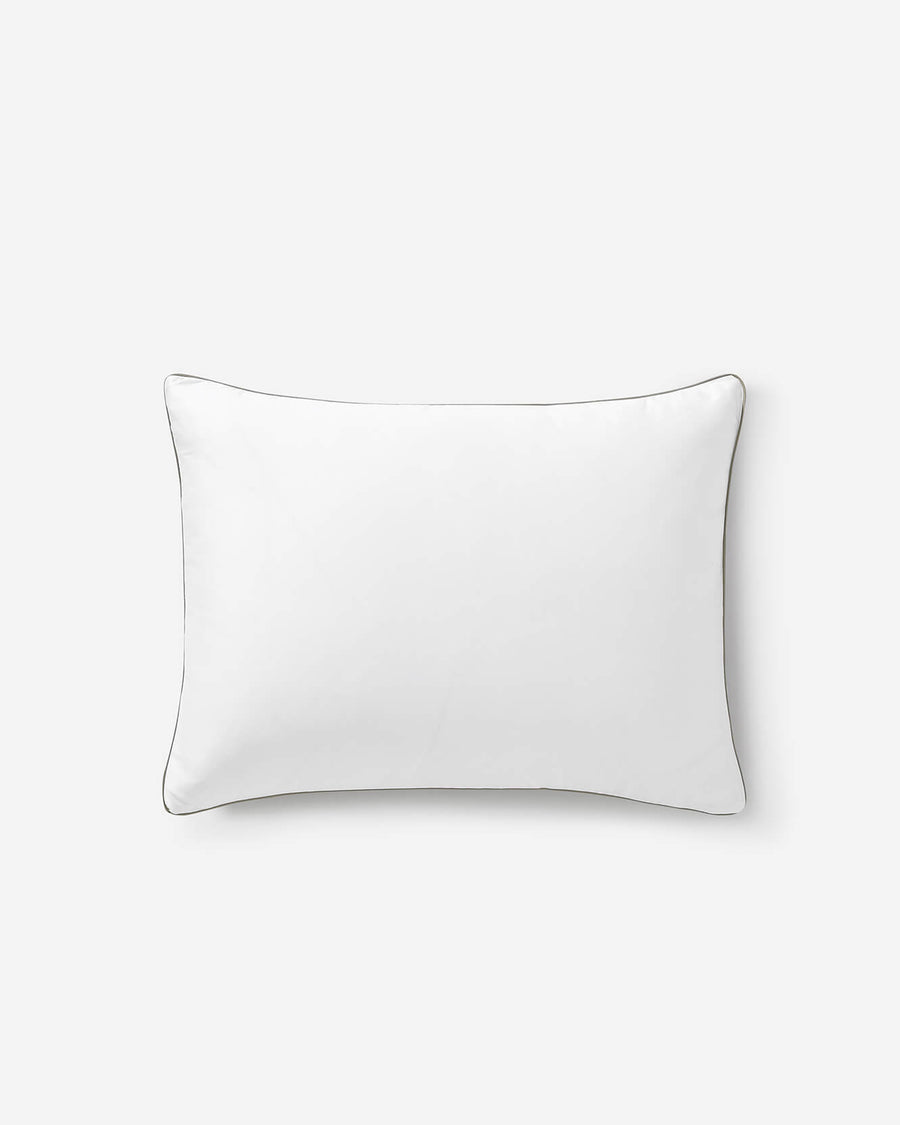 Luxe Bamboo Piping Sham Set White - Boulder