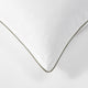 Luxe Bamboo Piping Sham Set White - Boulder