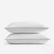 Luxe Bamboo Piping Sham Set White - Boulder Olive Leaf