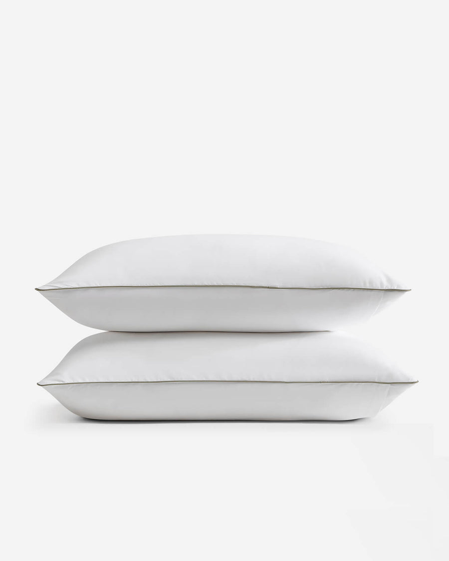 Luxe Bamboo Piping Sham Set White - Boulder