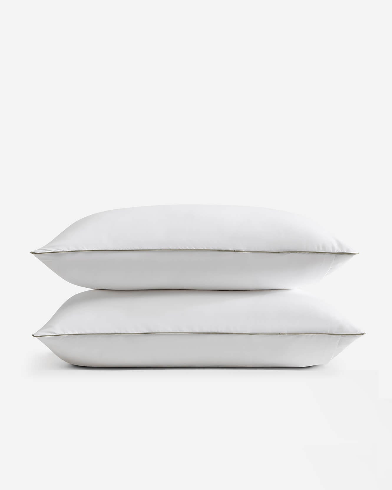 Luxe Bamboo Piping Sham Set White - Boulder