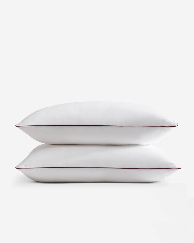 Luxe Bamboo Piping Sham Set White - Fig