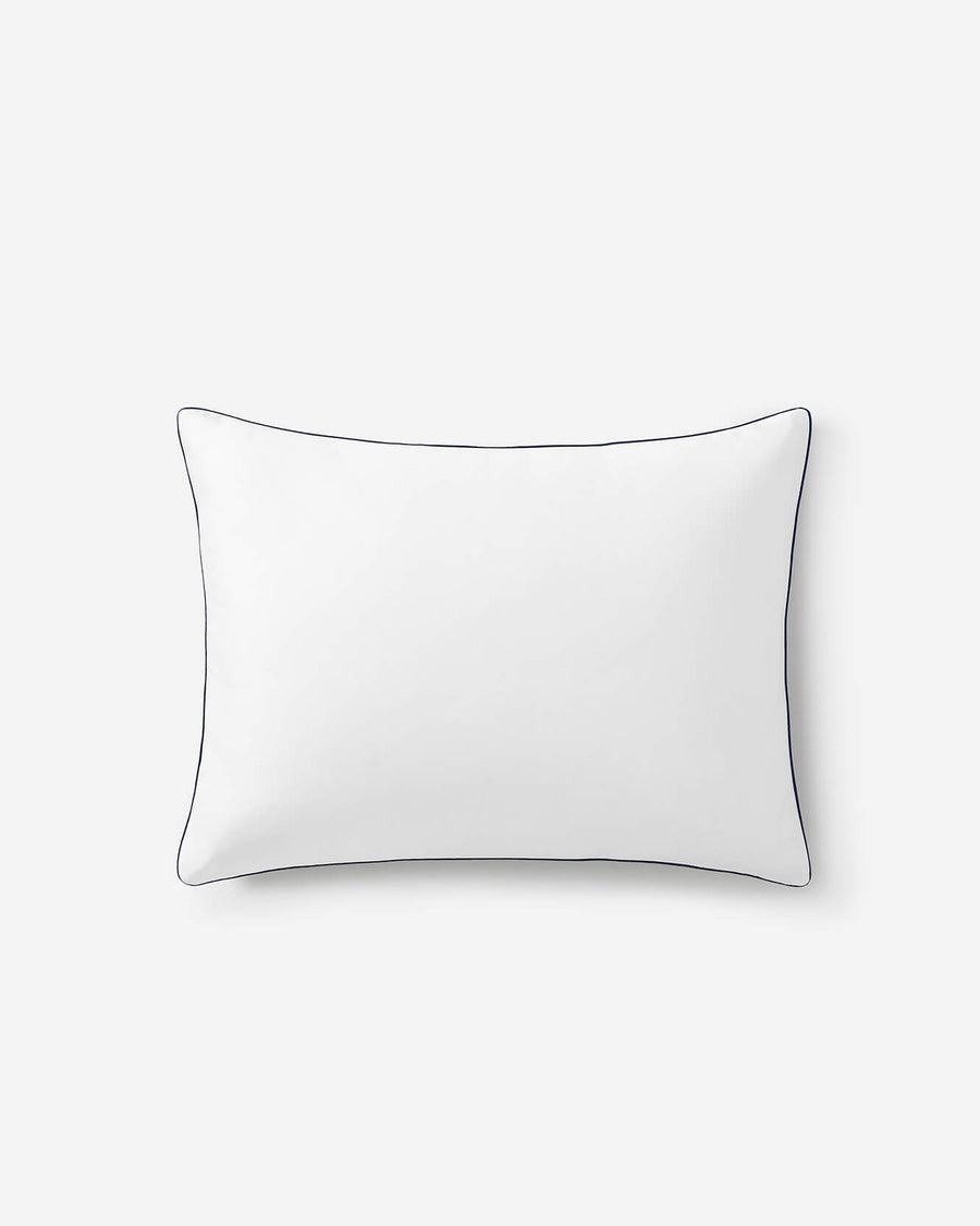 Luxe Bamboo Piping Sham Set White - Midnight