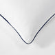 Luxe Bamboo Piping Sham Set White - Midnight