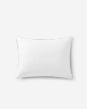 Luxe Bamboo Piping Sham Set White - Taupe