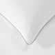 Luxe Bamboo Piping Sham Set White - Taupe