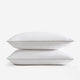 Luxe Bamboo Piping Sham Set White - Taupe White - Sandstone