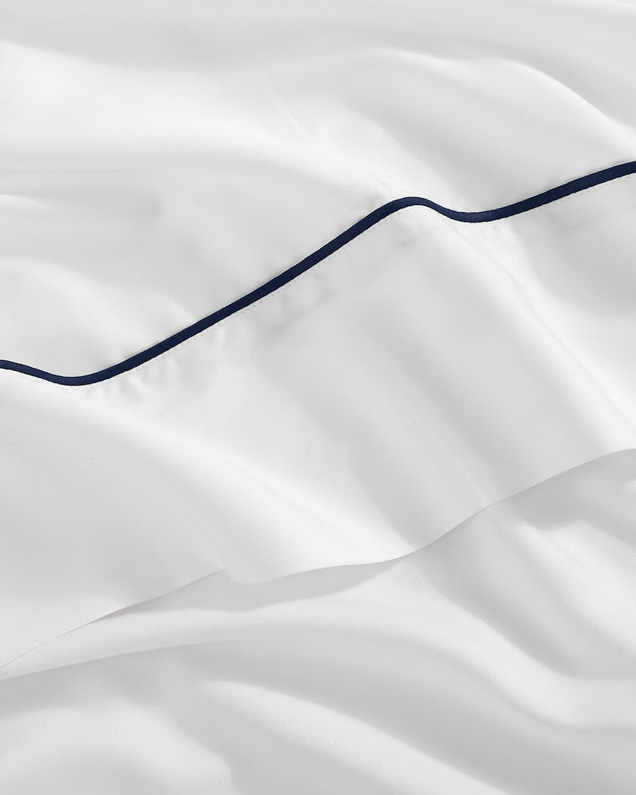 Sunday-Citizen_Luxe-Bamboo-Piping-Top-Sheet White - Midnight