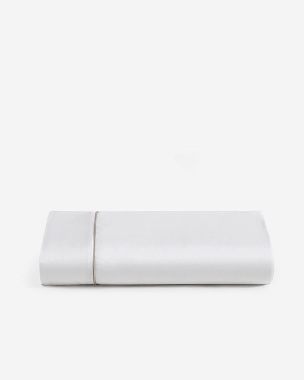 Sunday-Citizen_Luxe-Bamboo-Piping-Top-Sheet White - Taupe White - Sandstone