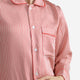 Sunday Citizen Lyocell Long Striped PJ Set Red White