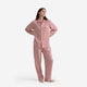 Sunday Citizen Lyocell Long Striped PJ Set Red White
