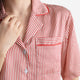 Sunday Citizen Lyocell Short Striped PJ  Set Stripes Red White