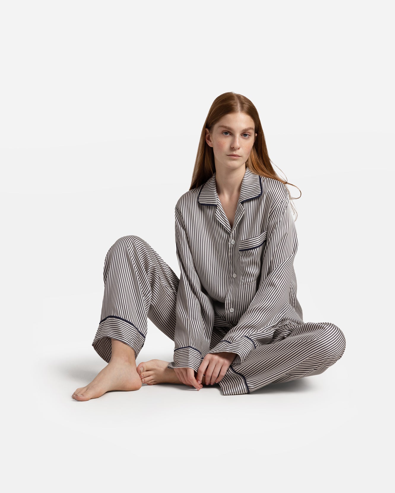 Silky Lyocell Long Striped Pajama Set – Sunday Citizen