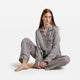 Sunday Citizen Lyocell Long Striped PJ Set Navy White