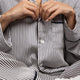 Sunday Citizen Lyocell Long Striped PJ Set Navy White