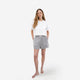 Silky Lyocell Striped Boxer Shorts Navy White