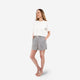 Silky Lyocell Striped Boxer Shorts Navy White