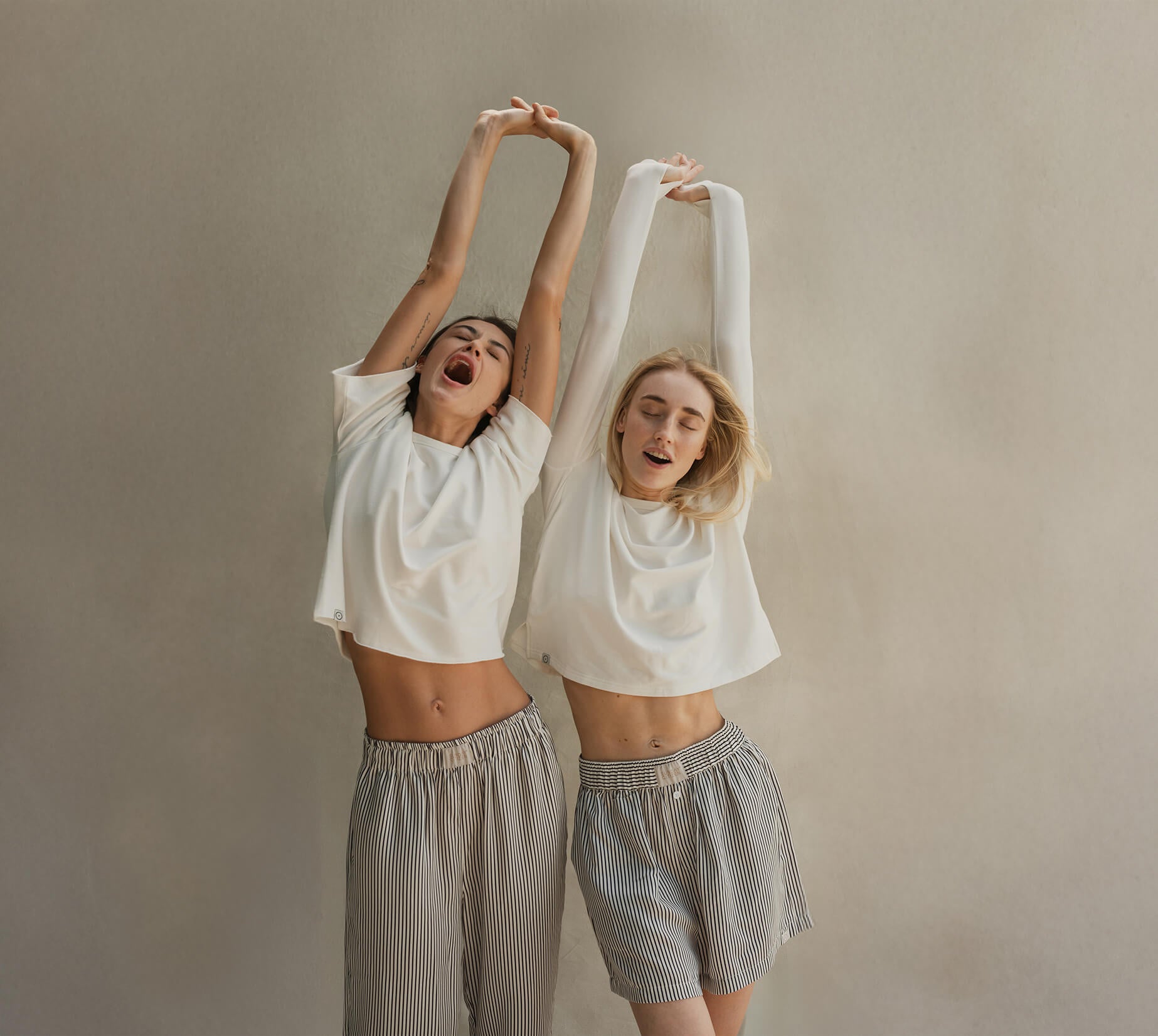 Silky Lyocell Striped Boxer Shorts Navy White