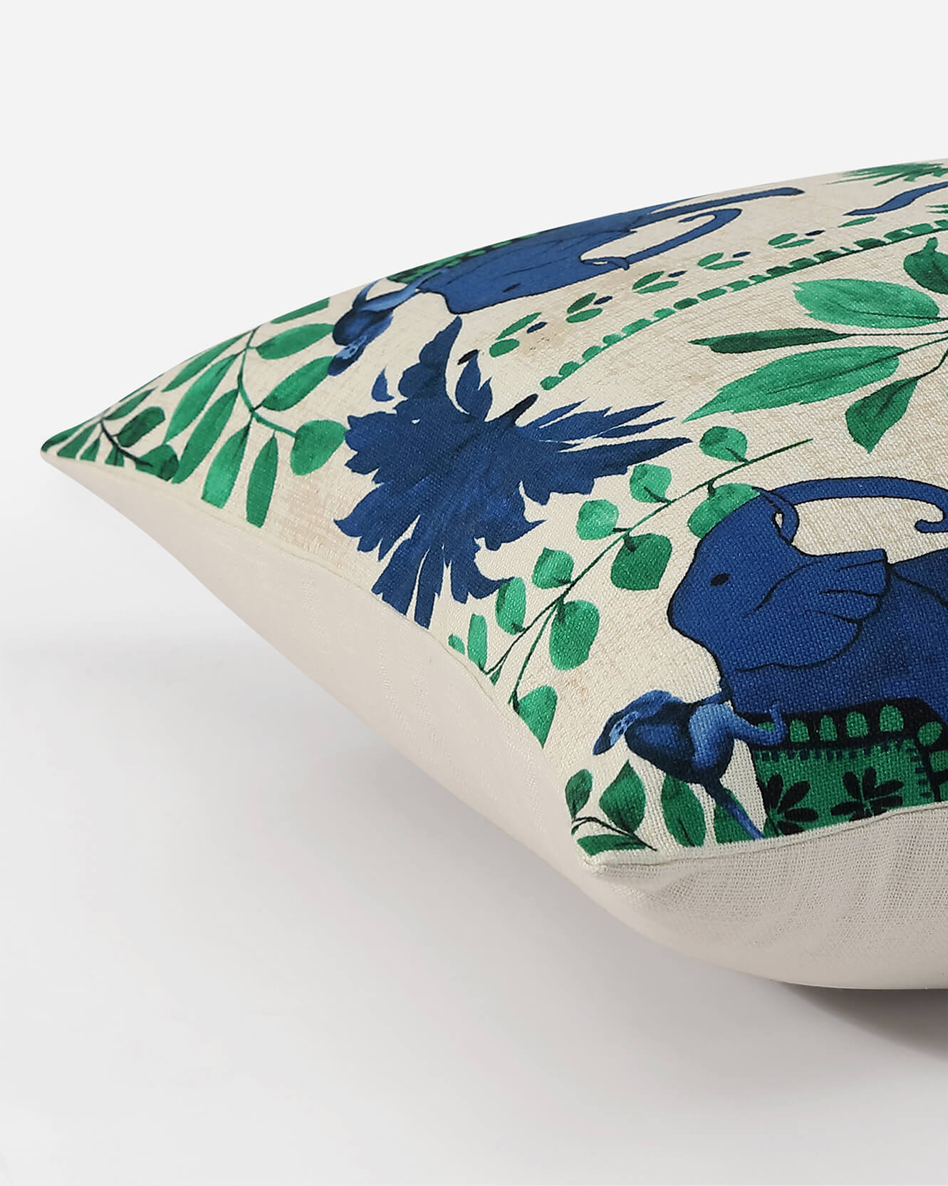 Sunday-Citizen_Monkey-On-Elephant-Throw-Pillow_Baritone Blue