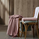 Sunday Citizen Muslin Throw in Dusty Rose Jade White