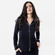 Naked Modal Long PJ Set Black - Ivory Piping
