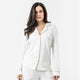 Naked Modal Long PJ Set Ivory - Biscotti Piping