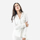 Naked Modal Long PJ Set Ivory - Biscotti Piping