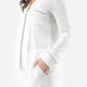 Naked Modal Long PJ Set Ivory - Biscotti Piping