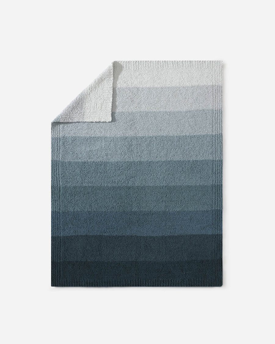 Ombre Baby Blanket Dusky Blue