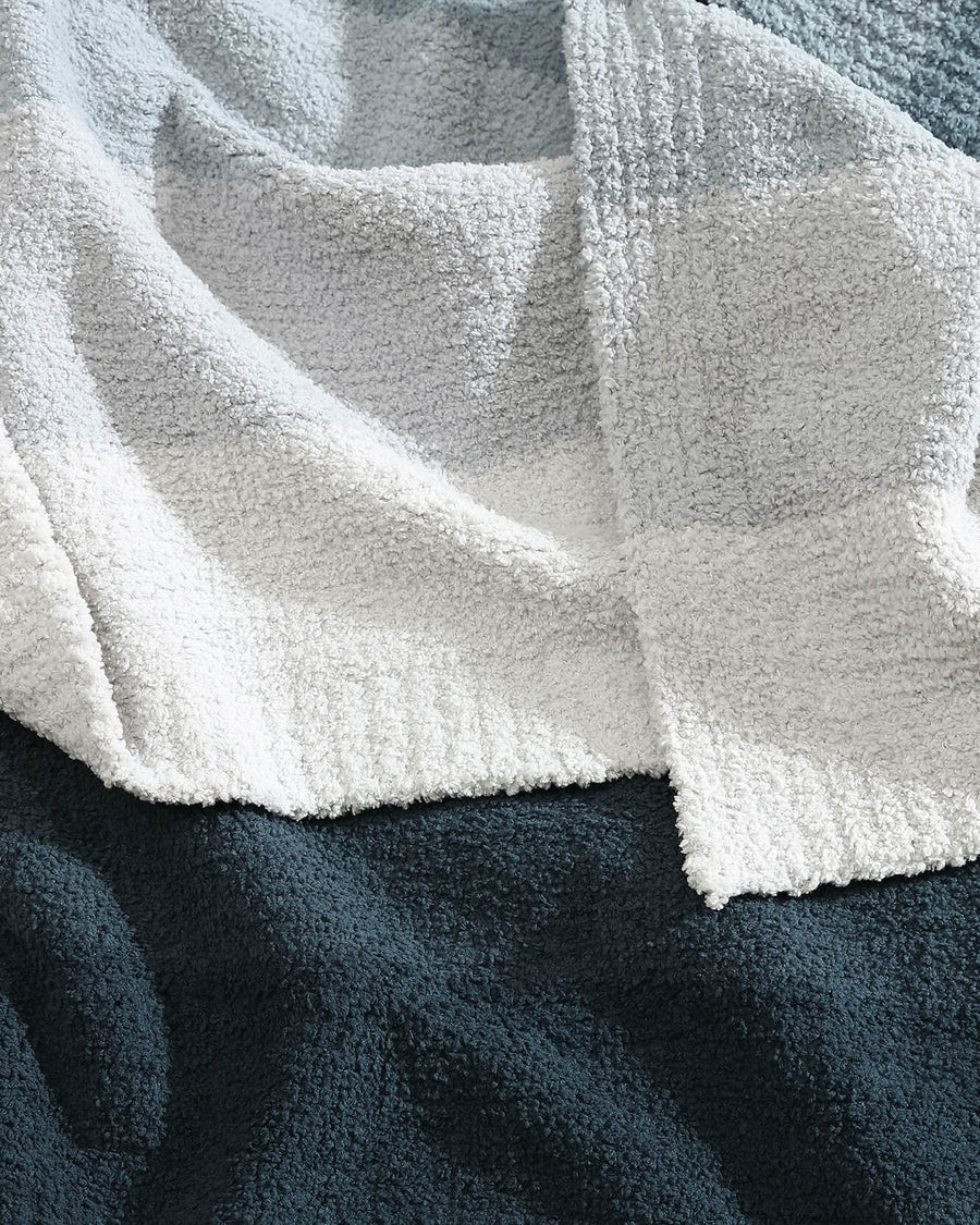 Ombre Baby Blanket Dusky Blue